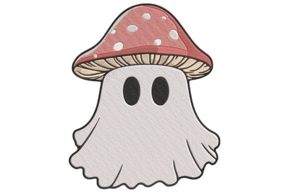 Cute Mushroom Ghost Embroidery Design: A Seasonal Seller’s Dream