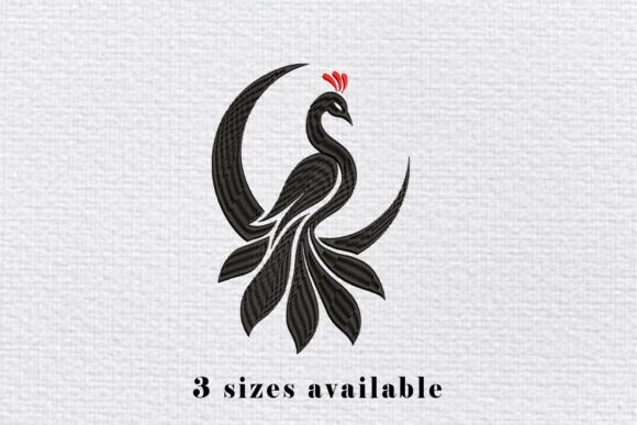 Elegant Peacock Embroidery Design File