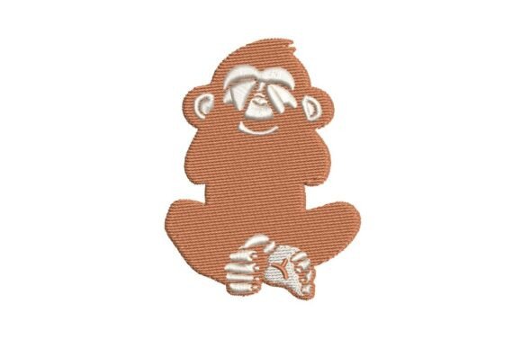 See No Evil Monkey Embroidery: A Playful Touch for Etsy Sellers